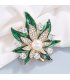 XSB211 - Green Floral Saree Brooch